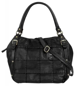 Шоппер Samantha Look, натуральная кожа, производство Италия, черный