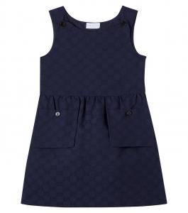 GG хлопковое платье Gucci Kids, Classic Blue