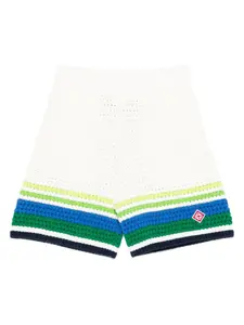 Шорты с полосатыми деталями Casablanca Kids, белый