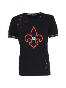 Футболка Splash Lily, черная Roberto Geissini
