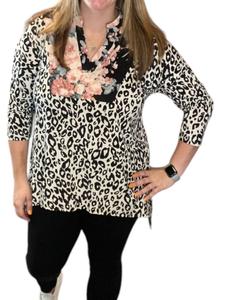 Топ Gabby с цветочным узором спереди черного цвета honeyme