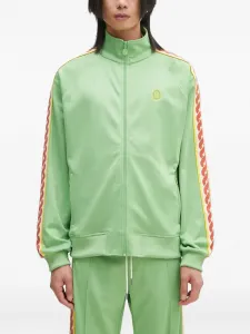 Спортивная толстовка на молнии с отделкой в полоску Drôle De Monsieur, зеленый