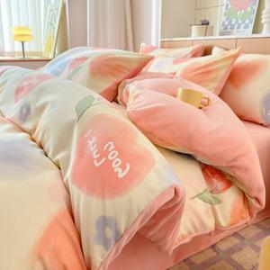 LUOLAI HOME Комплект постельного белья 1,8 спальный, 4 предмета, с пододеяльником 200x230 см, простыня