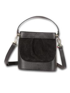 Кожаная сумка через плечо Florence, черная, примерно 18 см Florence