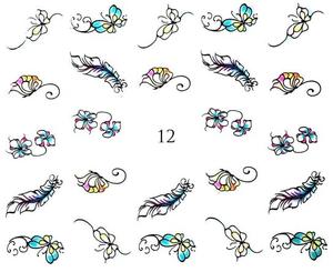 Водные наклейки на ногти - №12, Raisin