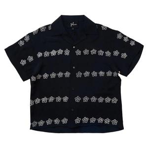 Рубашка Glass Cypress Short-Sleeve Silk Flower Bowling Shirt 'Black', черный