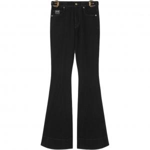 Брюки-клеш с пряжкой VERSACE JEANS COUTURE, черный
