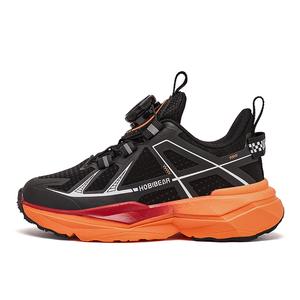 Кроссовки для бега, увеличивающие рост, противоскользящие и износостойкие для детей HOBIBEAR, черный/оранжевый