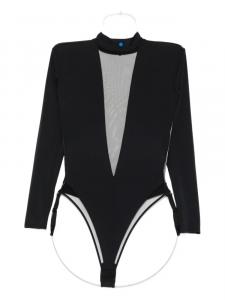 Боди с длинными рукавами Maison Close Pure Tentation, черный