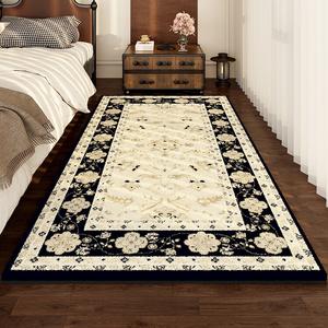 AOVOC Ковер 120х200 см для спальни/гостиной, утолщенный, светлый люкс, с вышивкой, Garden - Bedside Rug - Thick - 03