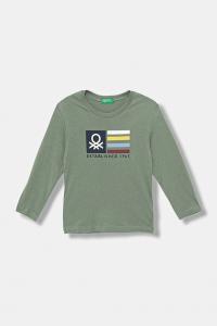 Детский лонгслив United Colors Of Benetton, зеленый