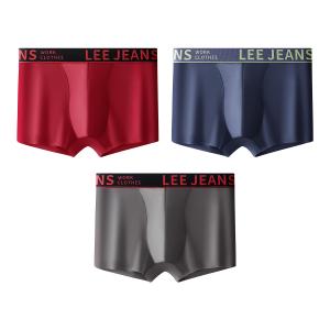 Мужские трусы боксеры упаковка 3 штуки Lee, темно-синий