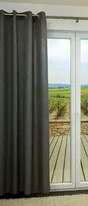 - Штора на люверсах Apus #1W, размеры (Ш x В): 140 x 235 см, цвет: серая умбра/серый Lysel