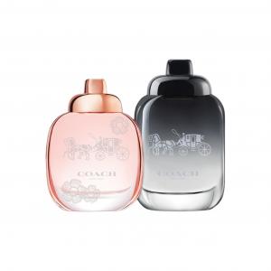 Набор мини-парфюмов New York из двух флаконов Eau De Parfum EDP и Eau De Toilette с нотами цитруса и бергамота 4,5мл+4,5мл COACH
