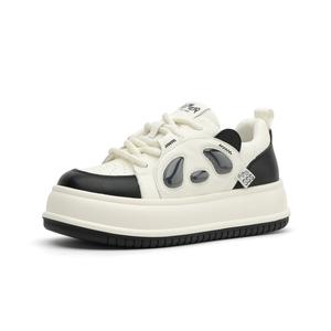 Кеды, скейтборд обувь женская низкая Gemeiq, серебряный