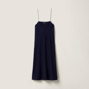 Платье из джерси MIU MIU, темно-синий