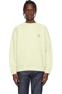 Maison Kitsuné Толстовка большого размера с изображением головы зеленой лисы