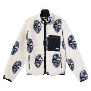 Куртка Stussy Mask Jacquard Sherpa, Natural