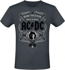 Футболка AC/DC High Voltage - Rock 'N' Roll, угольный