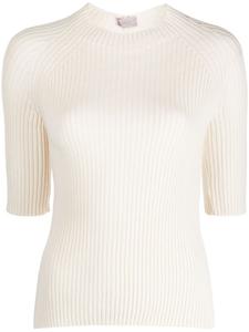 MRZ топ в рубчик с рукавами три четверти, нейтральный цвет