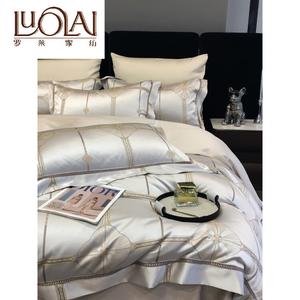 LUOLAI HOME Комплект постельного белья 4 предмета, простыня 200 см, пододеяльник 220x240 см, цвет Kano Jin