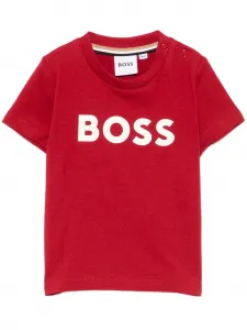 Футболка с логотипом Boss Kidswear, красный