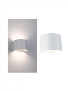 Настенный светодиодный светильник Nyora на батарейках, IP44, 3000K, 135x120 мм, 2x1 Вт / 1 Вт, белый