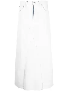 Джинсовая юбка с завышенной талией MAISON MARGIELA, белый