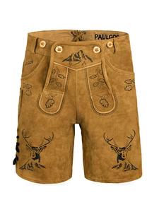 PAULGOS Кожаные шорты, натуральная кожа HK4, светло-коричневый цвет