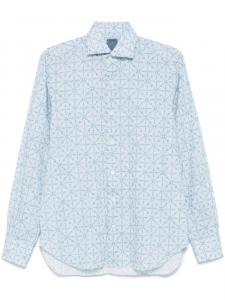 Рубашка с принтом Barba, синий