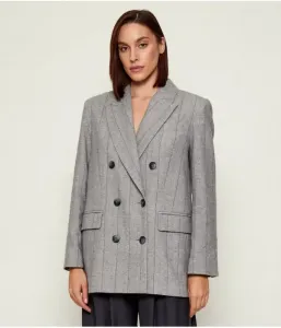 Элегантный шерстяной жакет IAMES loose fit Max&Co., серый