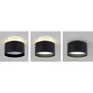 Накладной светодиодный спот näve Trios LED-панель 1 шт. Нейтральный белый | Теплый белый 1 потолочный спот, возможно 3 режима светильника Näve, черный