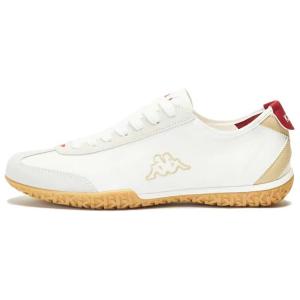 Антискользящие износостойкие низкие кроссовки для тренировок и бега унисекс белый красный коричневый Kappa, классический белый/солнечно-красный/серый хаки