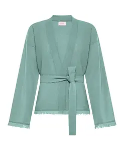 Длинный кардиган с бахромой (длина/длина) Sun68, зеленый