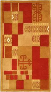 Ковер SAFAVIEH, 77 x 138 см, Rodeo Drive Collection, Assorted, ручной работы в стиле Mid-Century Modern Abstract из шерсти, идеально подходит для помещений с высокой проходимостью: прихожая, гостиная, спальня (RD873A)