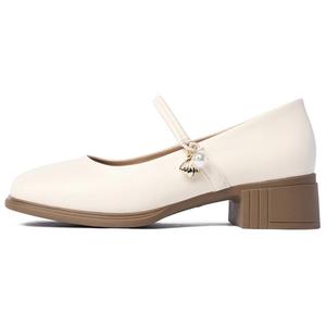 Туфли Мэри Джейн на массивном каблуке 4 см, женские JOSINY, Ecru