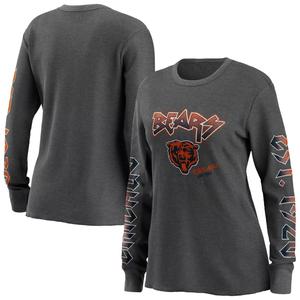 Женская WEAR by Erin Andrews Серая термофутболка с длинными рукавами Chicago Bears