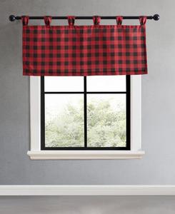 Декоративная штора на петлях, 20" x 50" Eddie Bauer, цвет mountain plaid red
