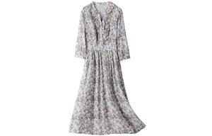 MOPB Женское платье с длинными рукавами, Цветочный принт