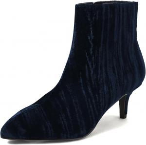 Женские удобные закрытые ботильоны Pazzion с заостренным носком, боковыми молниями, низким каблуком-мини, теплые зимние ботинки, уютная повседневная и праздничная обувь, размеры 4-16 US, Dark Blue