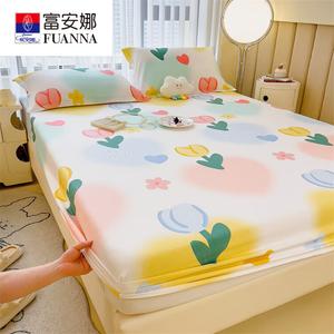 Fuanna Простыня на резинке 120х200 см, цвет Flower Language, 100% хлопок