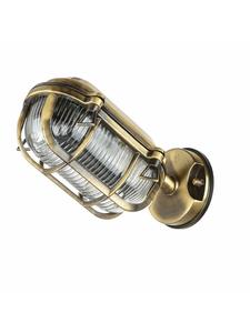 Уличный настенный светильник (Ш)13 х (В)15,5 см, отделка под старинную латунь  Licht-Erlebnisse, Messing Antik