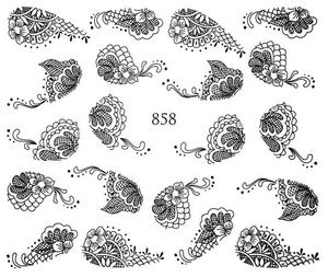 Водные наклейки для ногтей - №858, Raisin