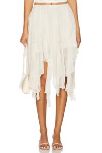 Midi-юбка Susanna Free People, white alyssum