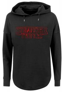 Свитер F4NT4STIC Oversized Hoodie Stranger Things Glow Logo Netflix TV Series, черный