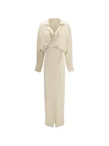 Макси-платье с драпировкой Paloma The Andamane, бежевый