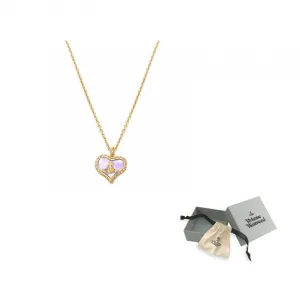 Vivienne Westwood Цепочка Unisex из латуни с фианитами, пурпурным нефритом и золотым покрытием