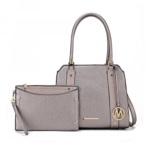 MKF Collection Norah Сумка-сэтчел с ремешком из 2 предметов от Mia K, цвет Pewter