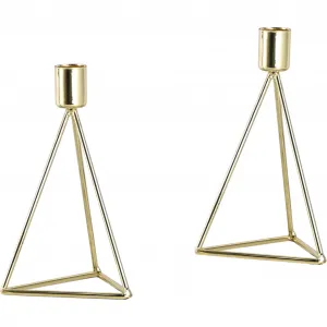 ECCHTWERK Подсвечник "Modern Small, Рождественское украшение", (набор, 2 шт.), современный подсвечник из железа, подсвечник, высота ок Echtwerk, цвет goldfarben