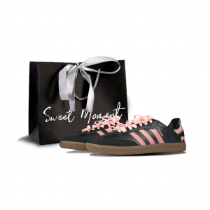 Adidas Originals Кроссовки немецкой армии SAMBA OG, унисекс, низкие, черные, розовые